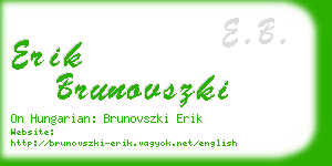 erik brunovszki business card